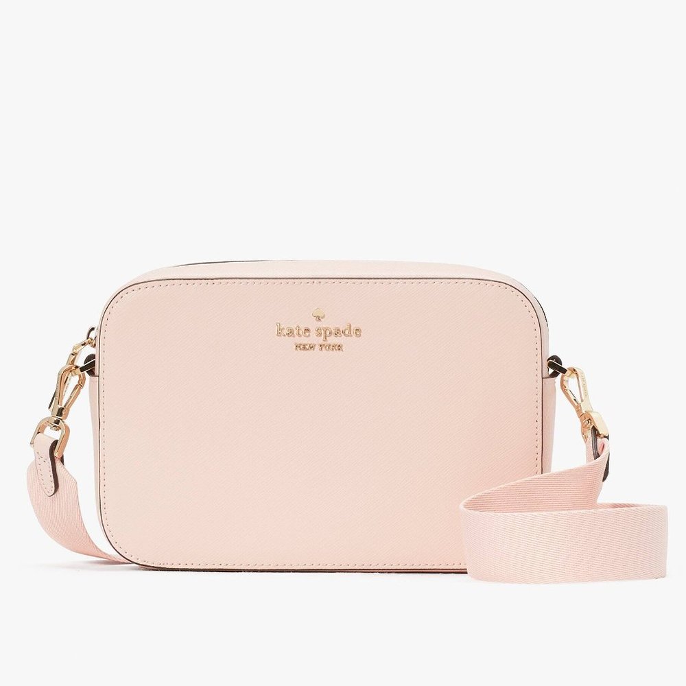 New Kate Spade Madison Mini Camera Bag Saffiano Leather Conch Pink